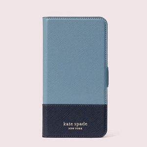 KATE SPADE Blue Leather iPhone 11 PRO Folio Case